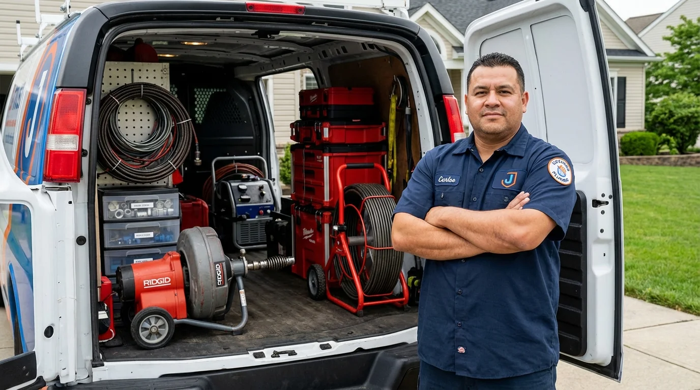 Professional drain cleaning equipment and Johns Plumbing LLC plumber in Helena